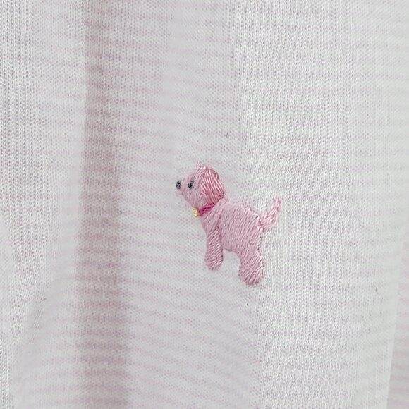 Kissy Kissy Pima Cotton Stripes Embroidered Puppy Converter Gown - Picture 5 of 10